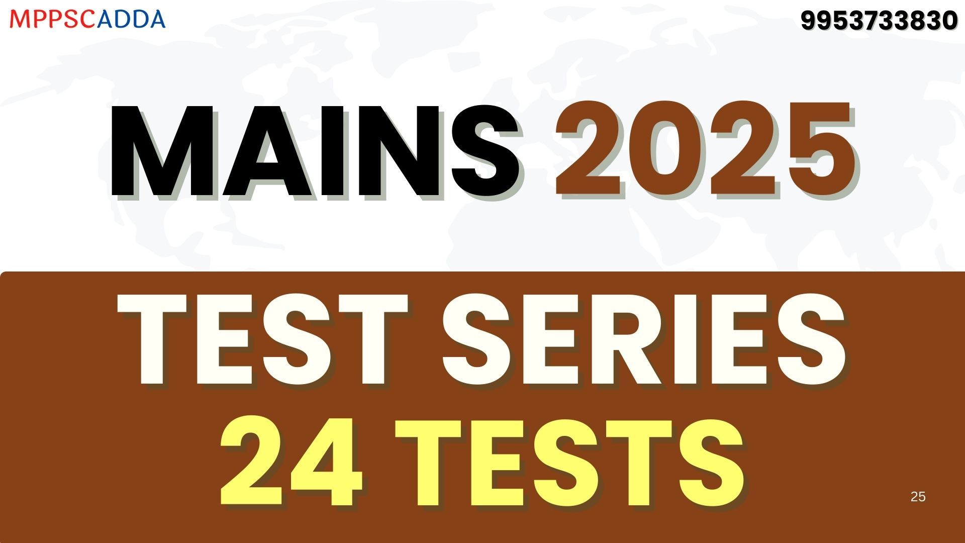 24 Tests Unit Wise 2025 MAINS Test Series (English Medium)