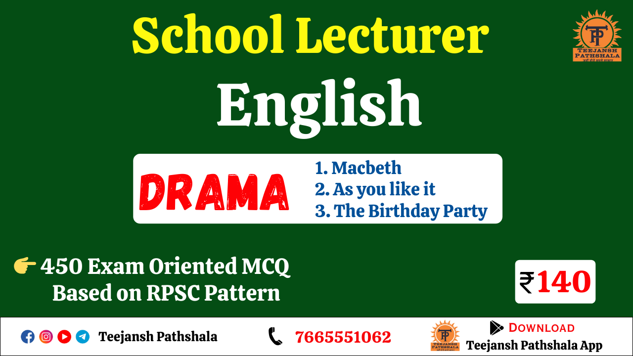 DRAMA Exam Oriented MCQ (Test Series)