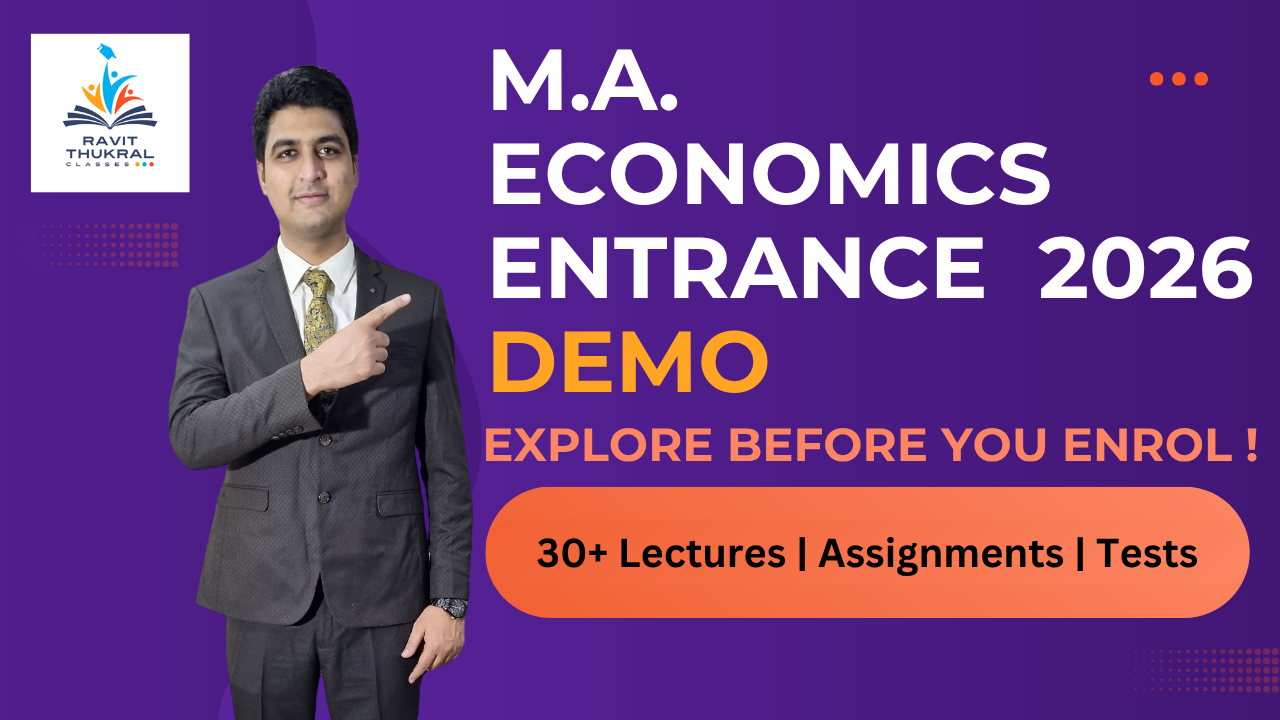 M.A. Economics Entrance 2026 (Free Demo)