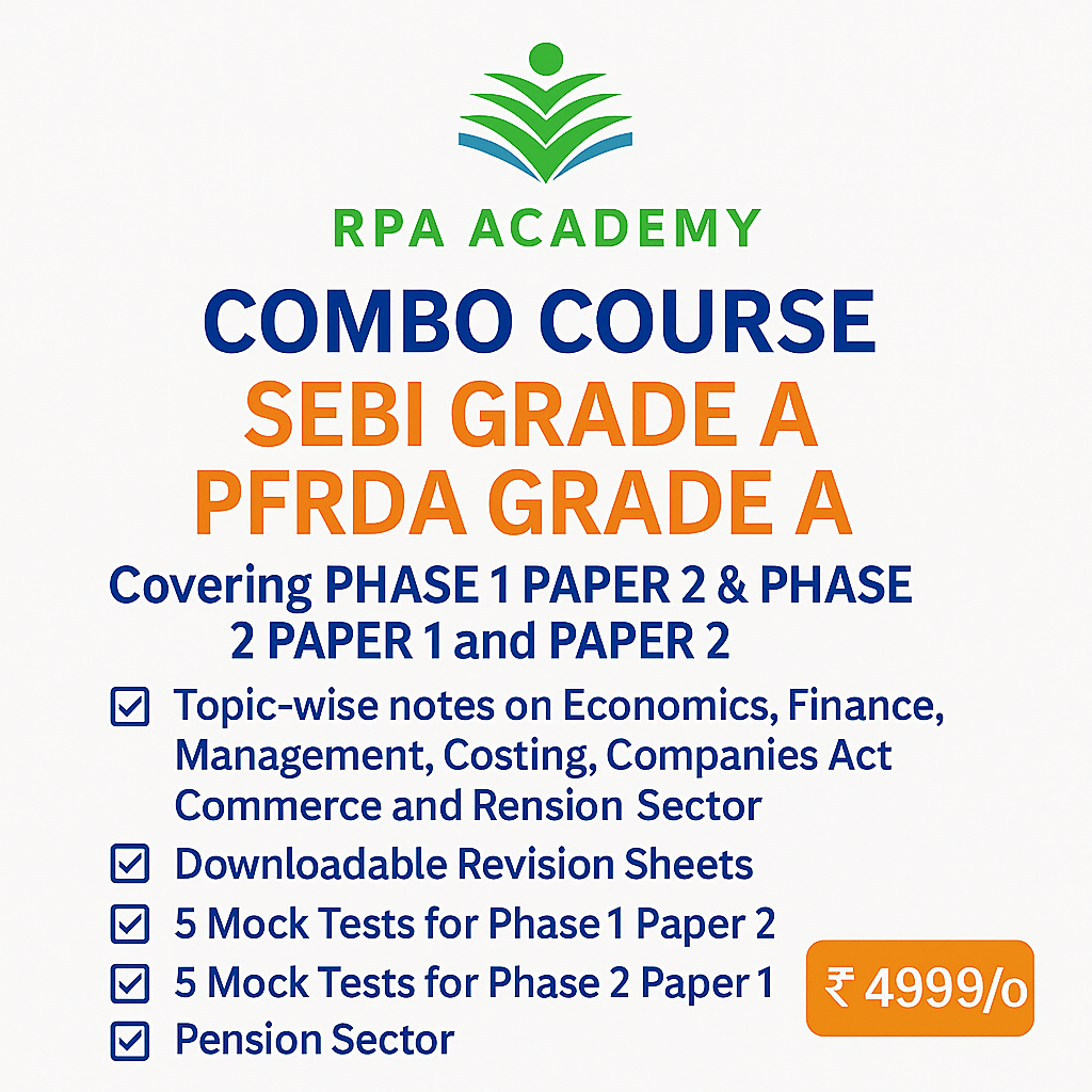SEBI GRADE A AND PFRDA GRADE A COMBO COURSE