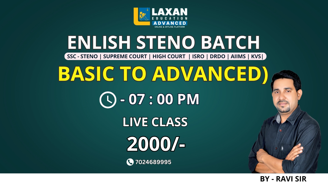 ENGLISH STENO BY - RAVI SIR 