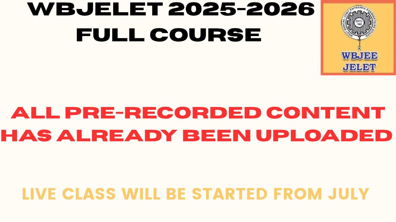 WBJELET 2025-2026 FULL COURSE