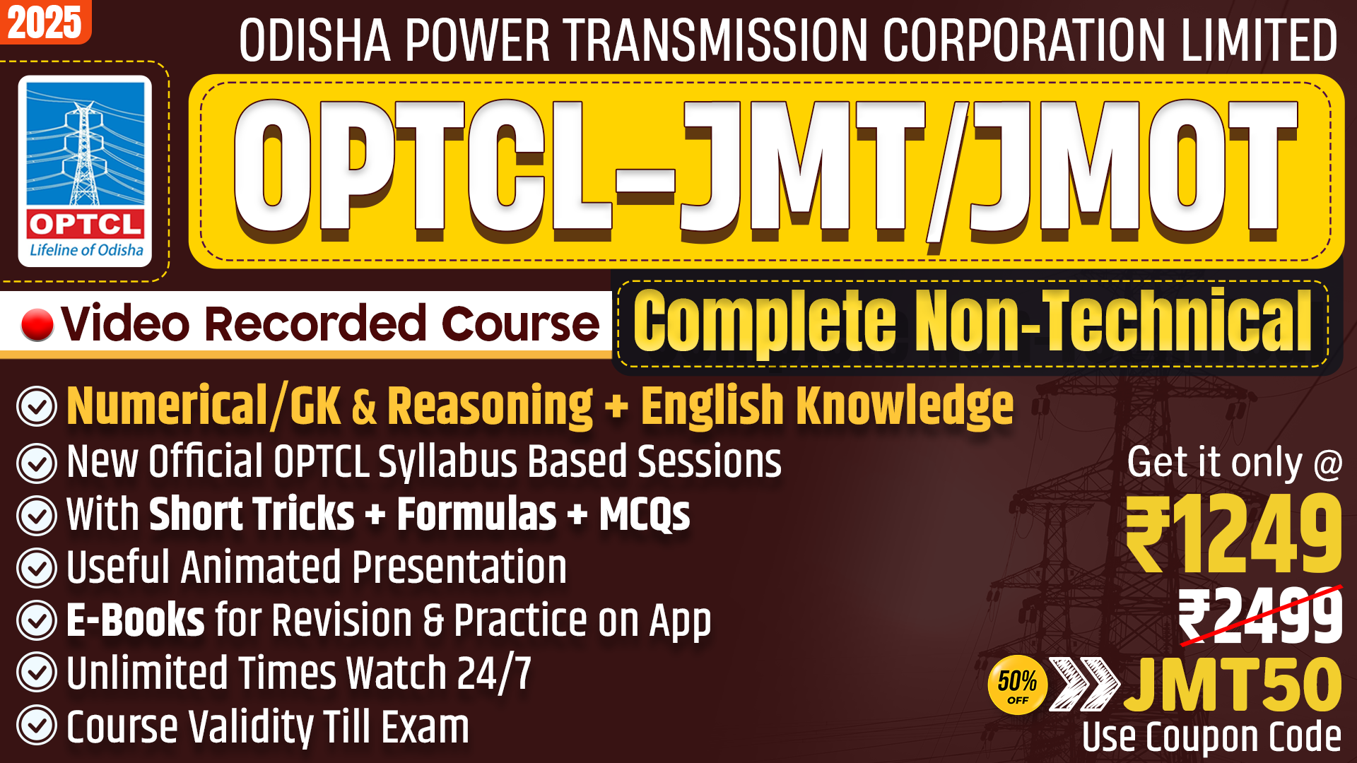 OPTCL JMT/JMOT Non-Technical Course 2025