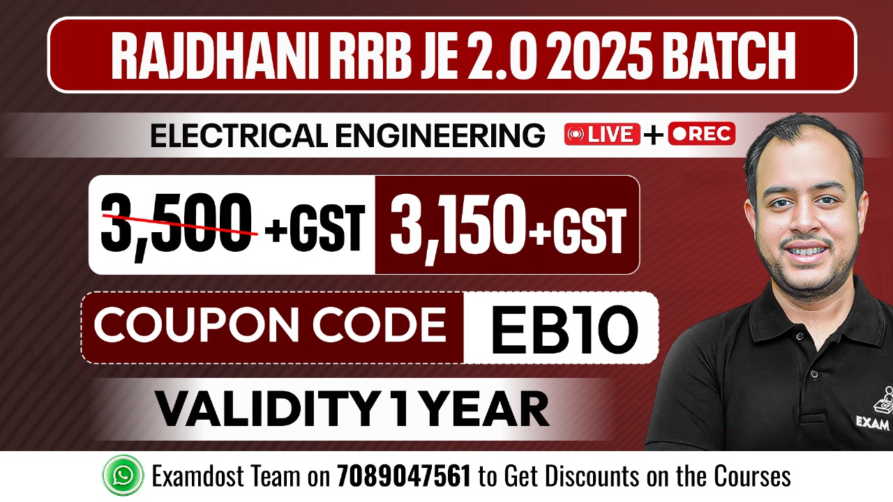Rajdhani RRB JE 2.0 2025 Batch - Electrical Engineering ( Live + Recorded )