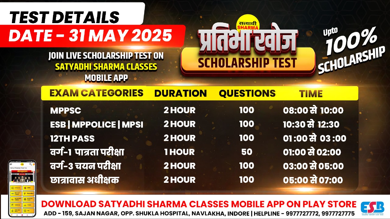 प्रतिभा खोज Scholarship Test