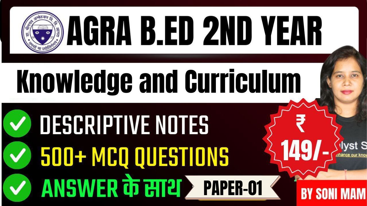 Knowledge and curriculum Agra 2nd year descriptive + mcq notes