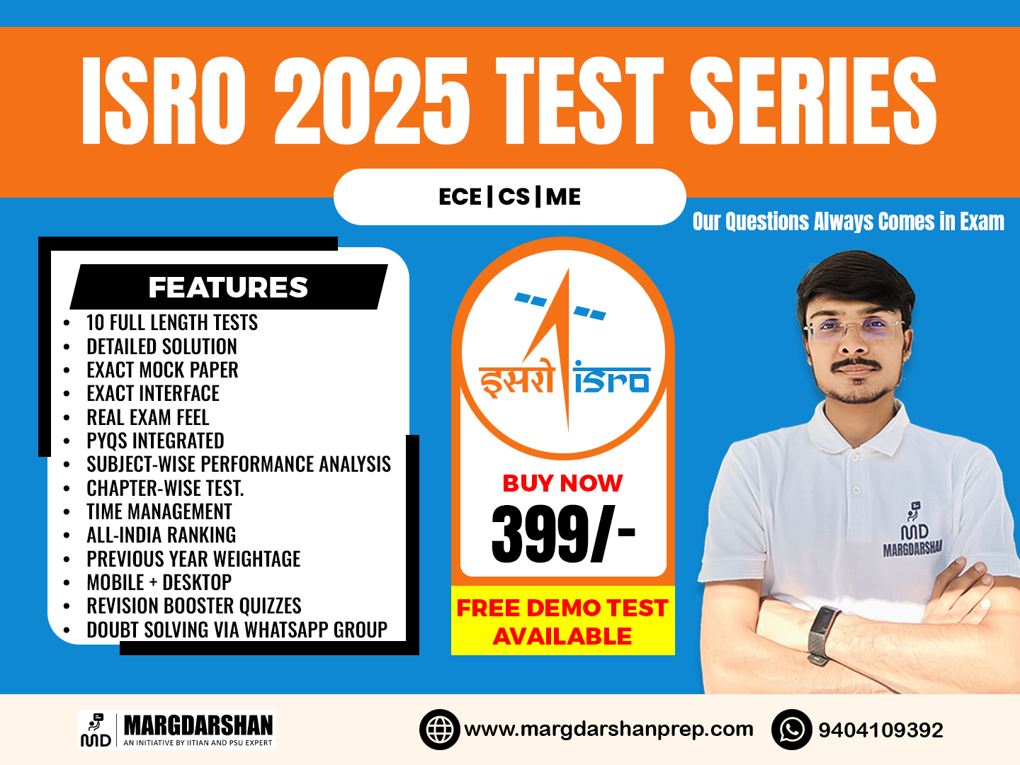 ISRO Test Series 2025     (ME/EC/CS)