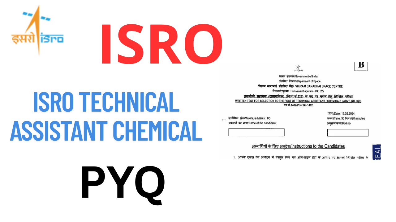 ISRO TechnIcal Assistant Chemical