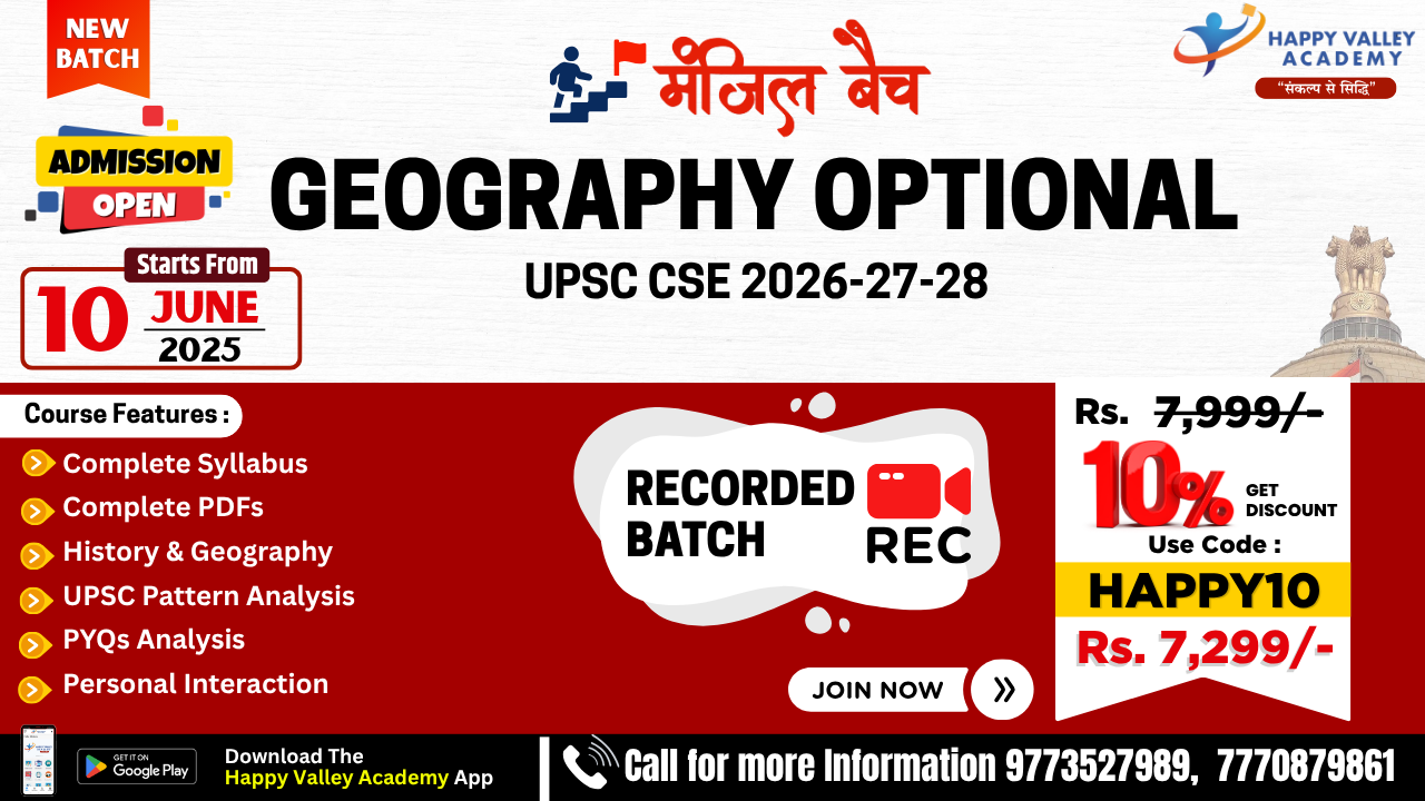 UPSC Geography Optional - 1 Year