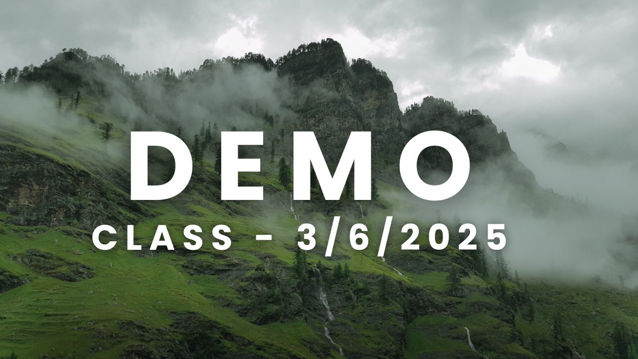 demo class , 03/06/2025