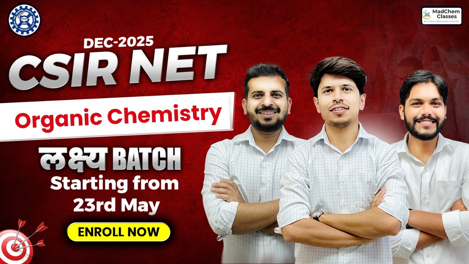 CSIR NET Organic Chemistry लक्ष्य – Dec 2025 Batch