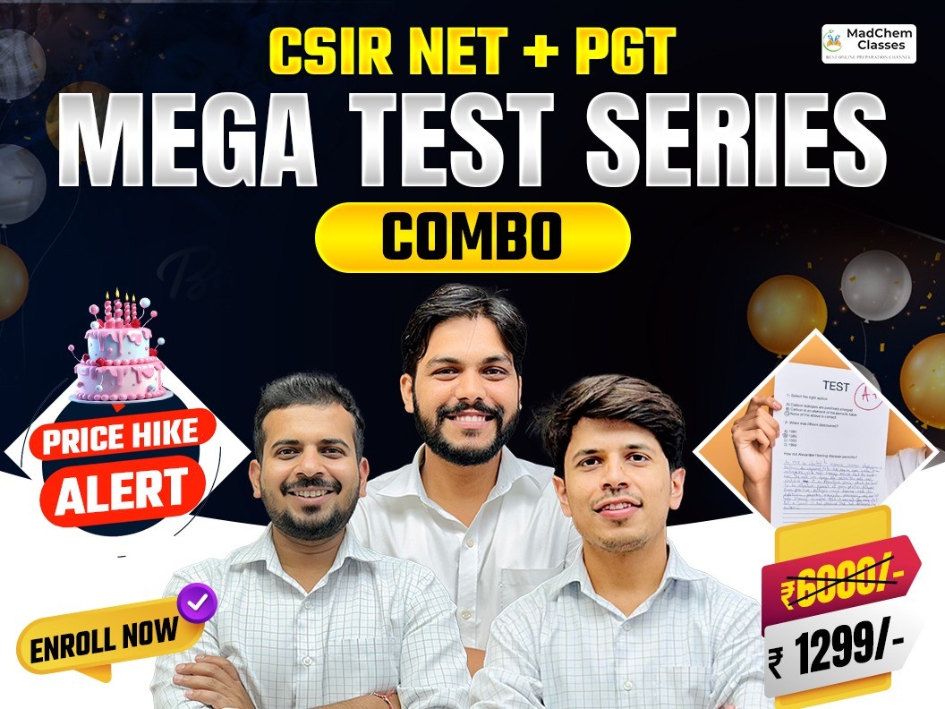 MEGA CHEMISTRY TEST SERIES COMBO 2025-For CSIR NET + PGT Chemistry