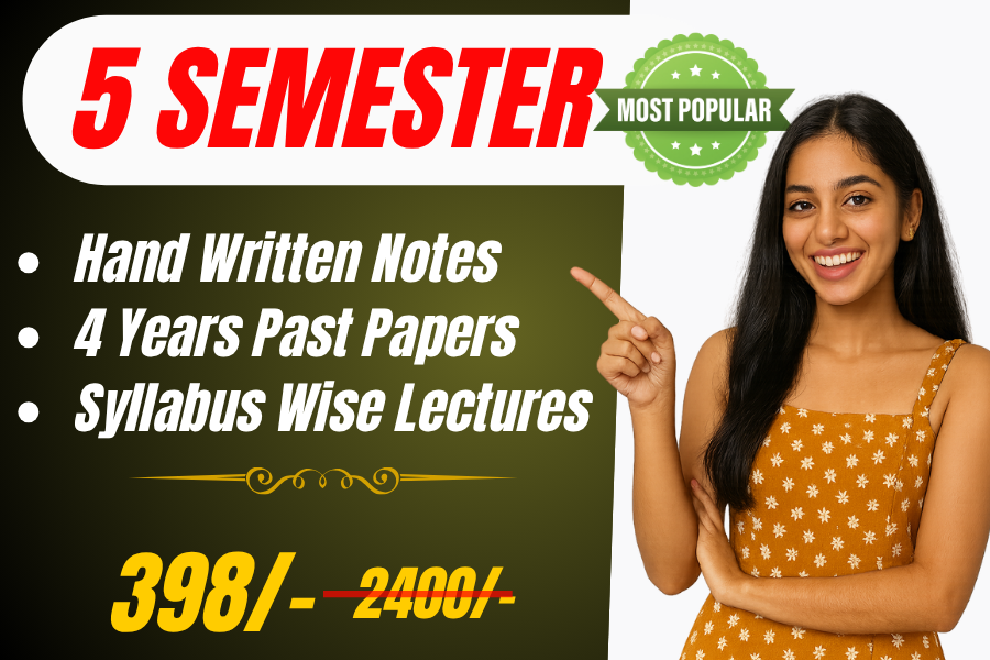 5th Semester Notes and Video Solution of Previous Year's Paper