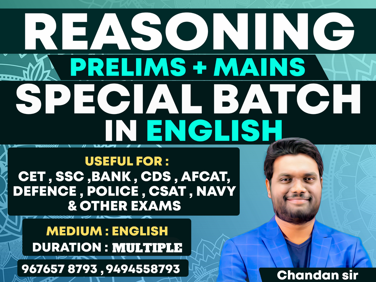 REASONING (PRE+MAINS) ENGLISH MEDIUM | UNIQUE TRICKS SCORE 100 | CL01 *