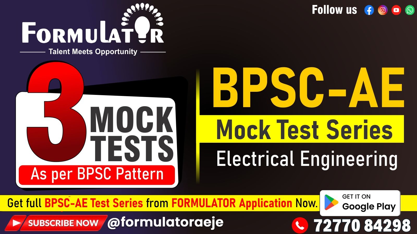 BPSC-AE Mock Test Series Electrical 2025