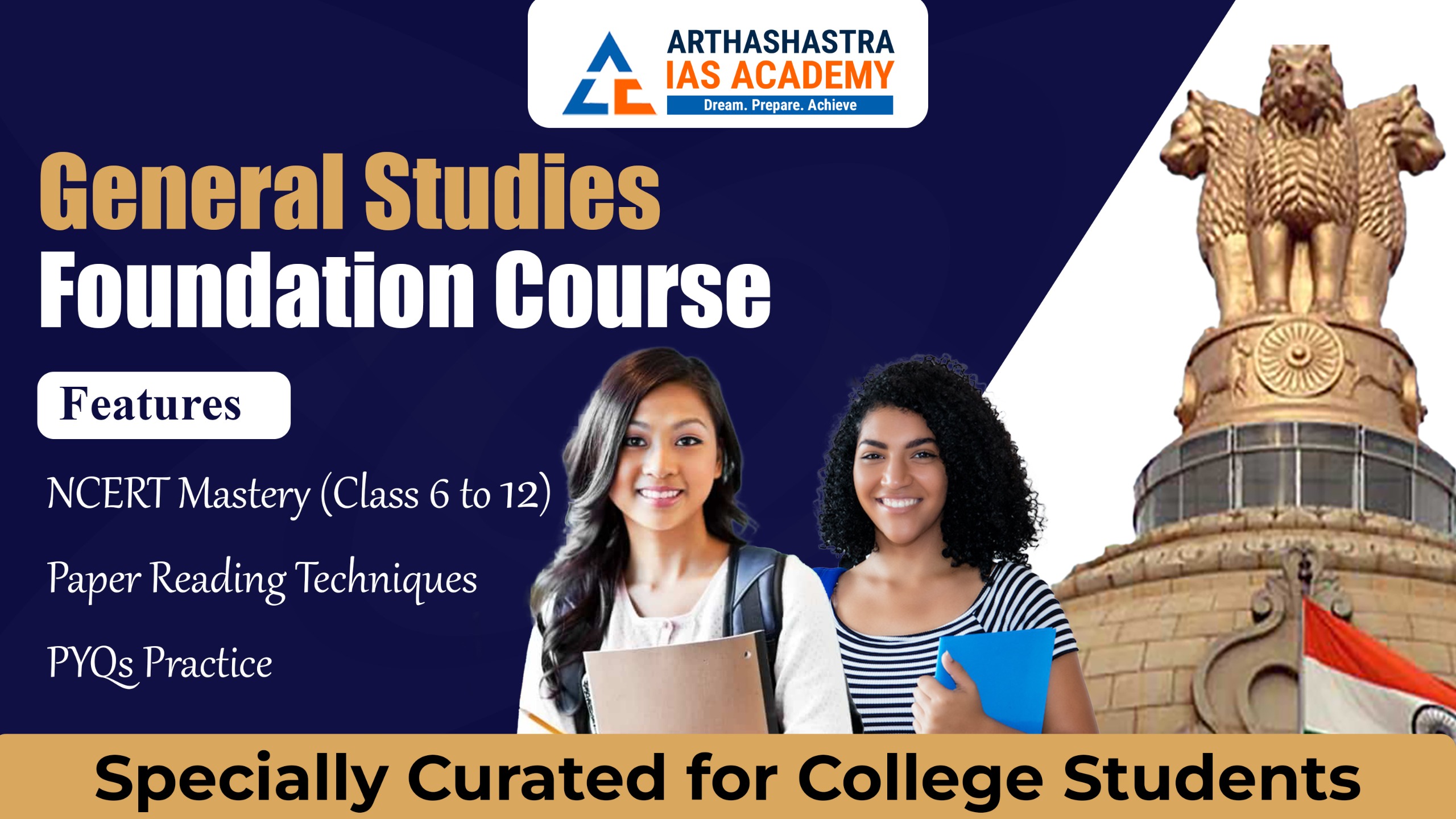 UPSC CSE FOUNDATION COURSE - NCERTs, PYQs Practice, CA Analysis etc