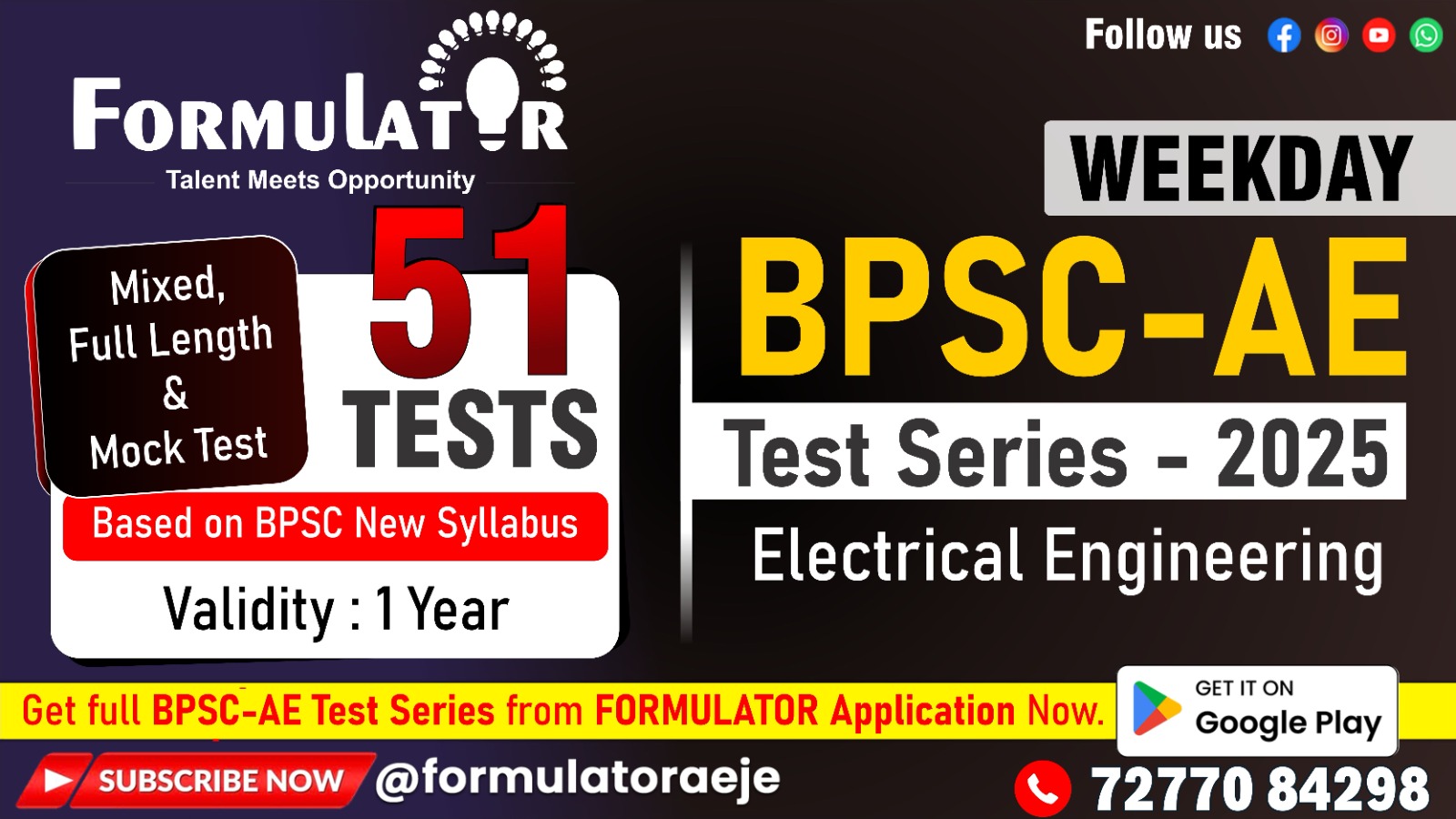 BPSC-AE Test Series 2025 (Electrical)