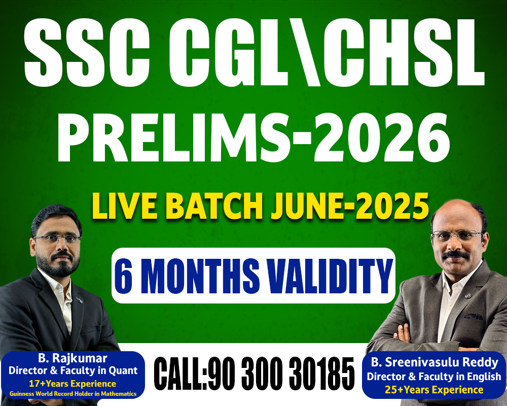 SSC CGL/CHSL LIVE BATCH JUNE - 2025 (6 MONTHS)