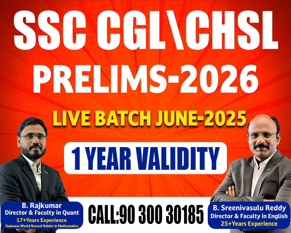 SSC CGL/CHSL LIVE BATCH JUNE - 2025 (1 YEAR VALIDITY)