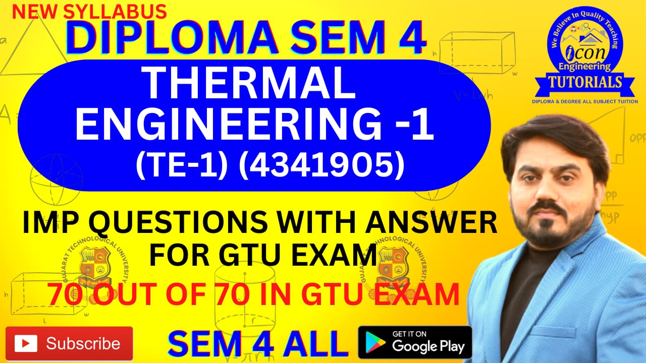 THERMAL ENGINEERING 1 MIMP QUESTION WITH ANSWER FOR GTU EXAN DIPLOMA SEM 4 MECHANICAL