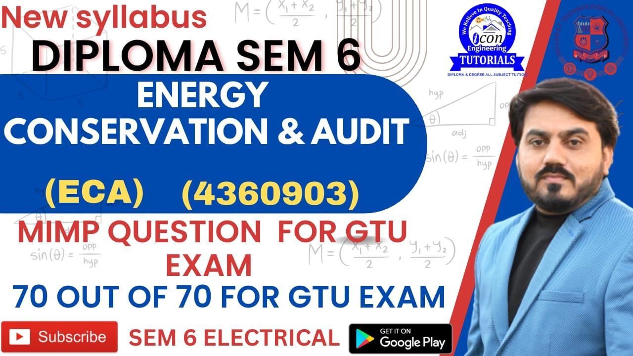 ENERGY CONSERVATION AND AUDIT (ECA) (430903) MIMP FOR DIPLOMA SEM 6 ELECTRICAL GTU EXAM
