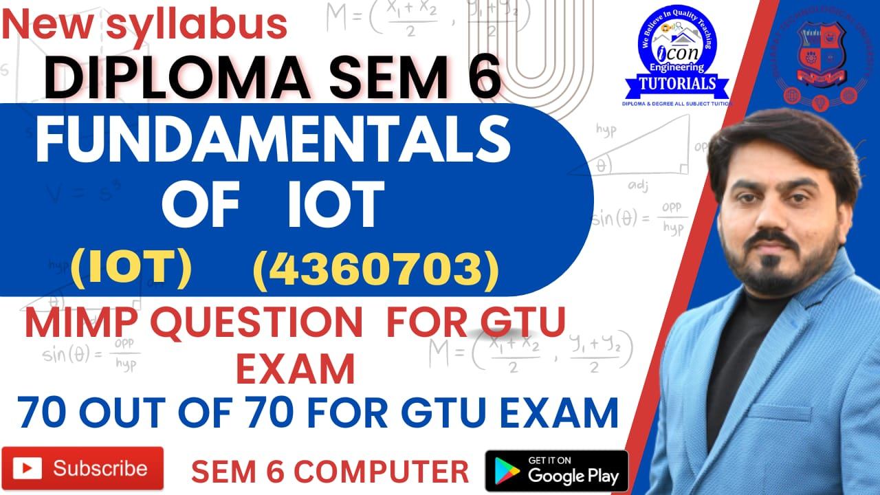 Fundamentals of IoT (IoT) (4360703) SEM 6 COMPUTER MIMP FOR GTU EXAM