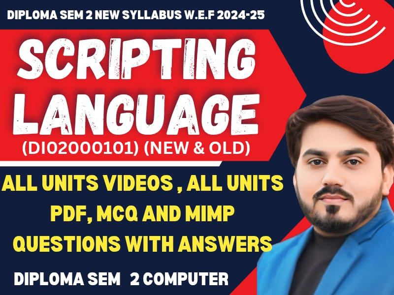 SCRIPTING LANGUAGE (PYTHON) MIMP FOR DIPLOMA SEM 2 COMPUTER