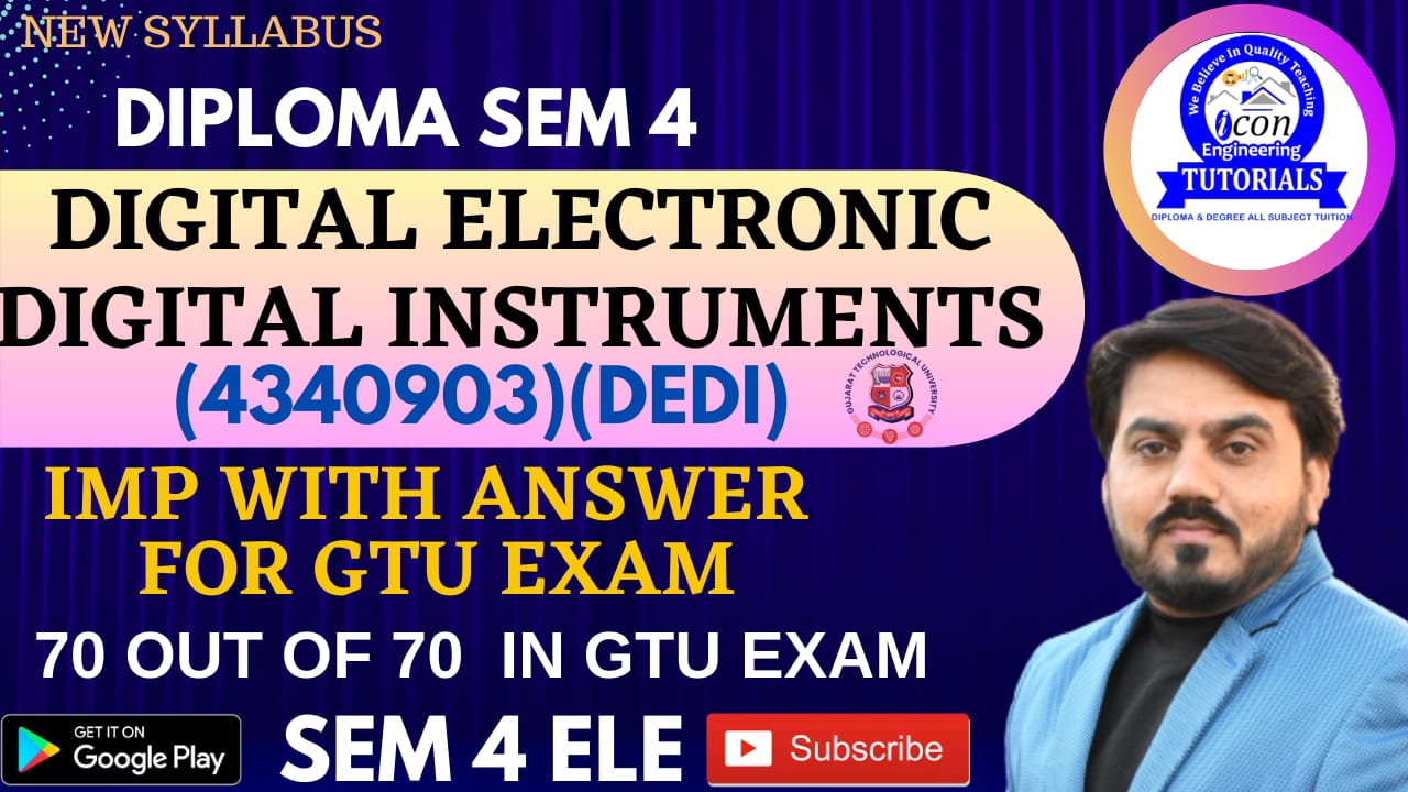 DIGITAL ELECTRONIC & DIGITAL INSTRUMENTS (DEDI) IMP WITH ANSWER FOR SEM 4 ELECTRICAL