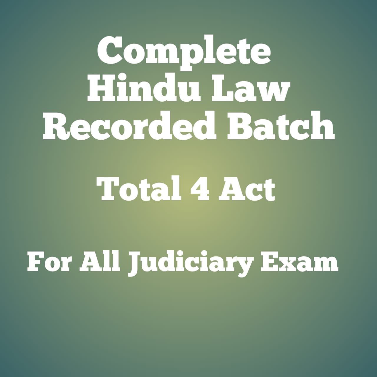 Complete Hindu Law Recorded Batch