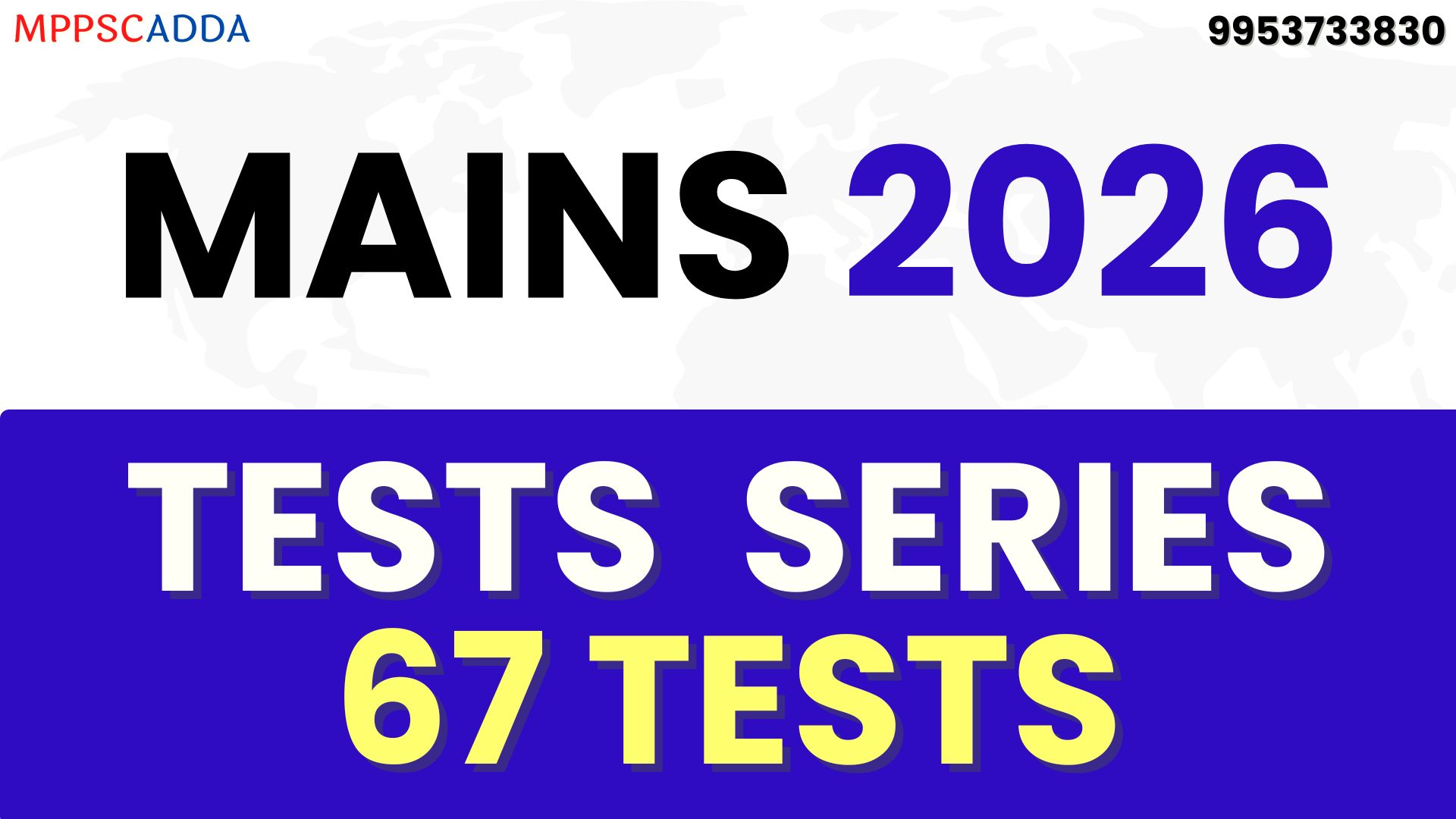 67 Tests Topic WIse 2026 MAINS Test Series (English Medium)