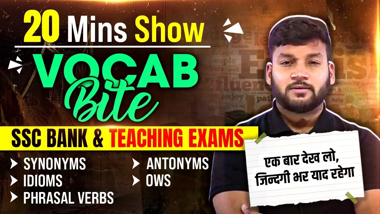 English Vocabulary 2025 for SSC CGL, CHSL, GD, CPO, MTS 🔥 | Most Important Vocab by Kartik Sir