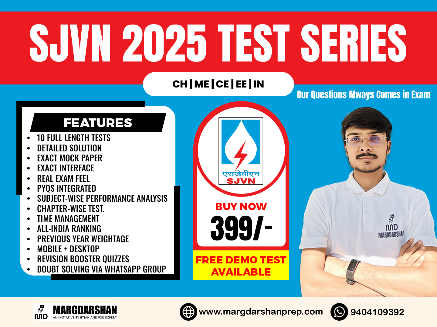 SJVN Test Series 2025 (ME/CE/EE/IT)