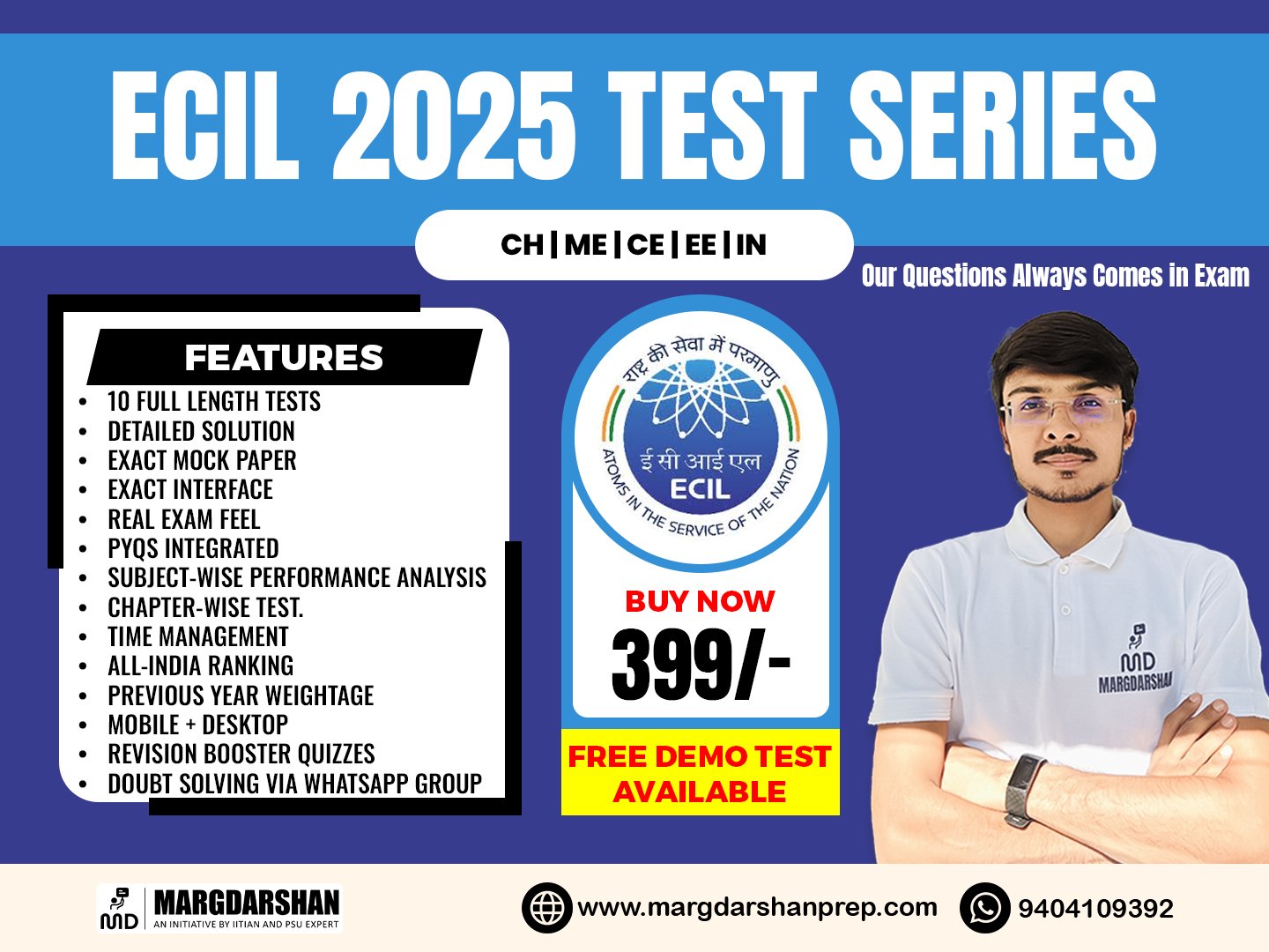 ECIL TEST SERIES 2025 (CH/ME/CE/EE/EC/CS)