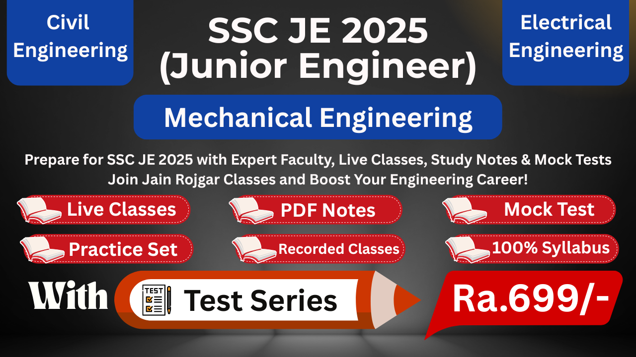 SSC JE 2025 Online Complete Course | Civil, Electrical & Mechanical Engineering