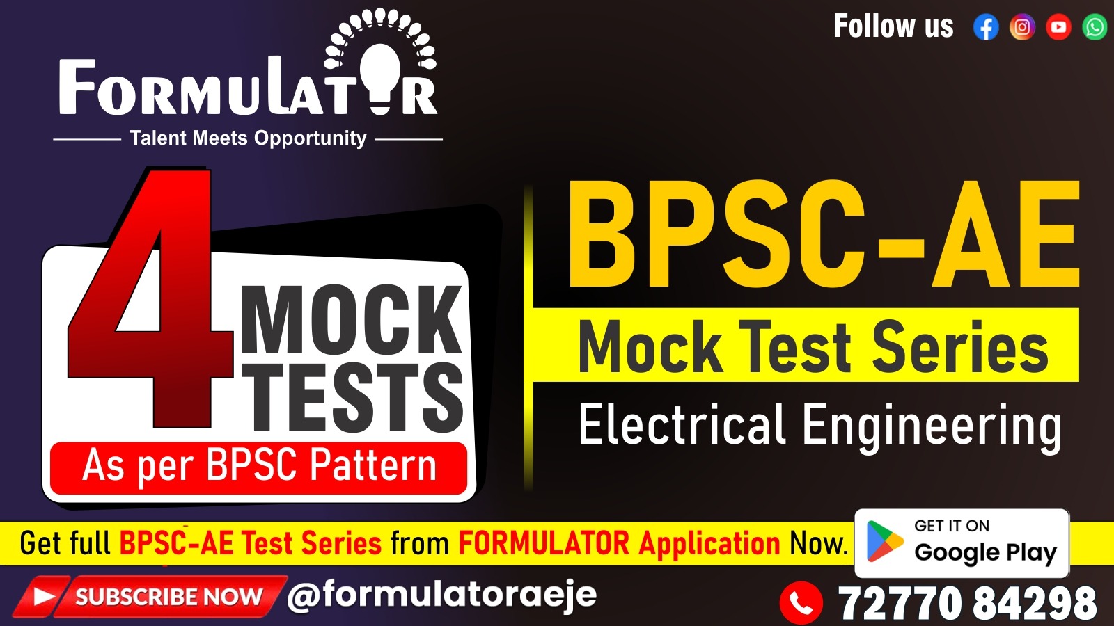 BPSC-AE Mock Test Series Electrical 2025