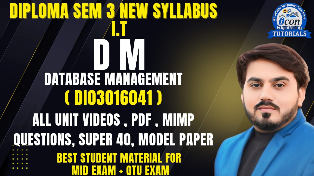 DATABASE MANAGEMENT SEM 3 IT 