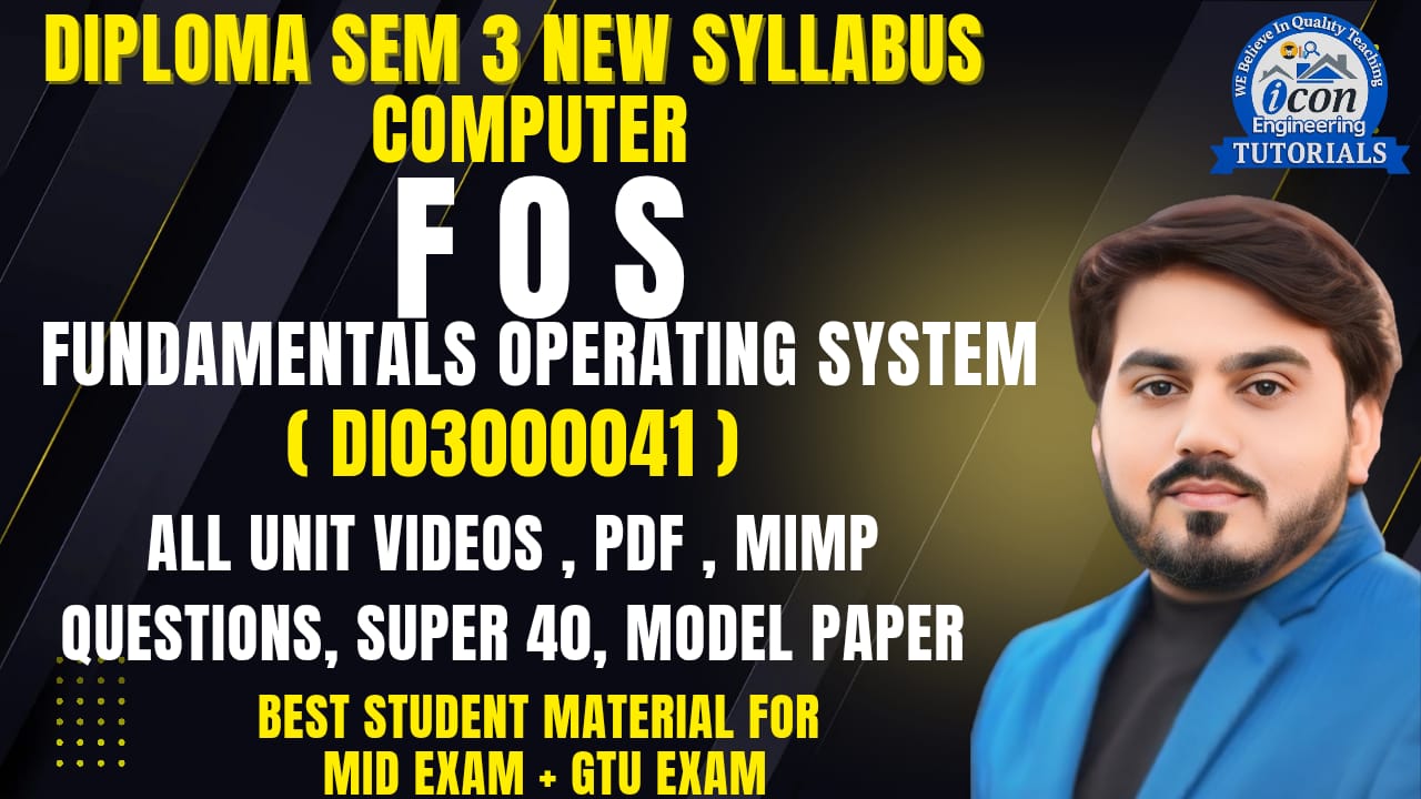 FUNDAMENTALS OPERATING SYSTEMS (FOS) FOR SEM 3 COMPUTER