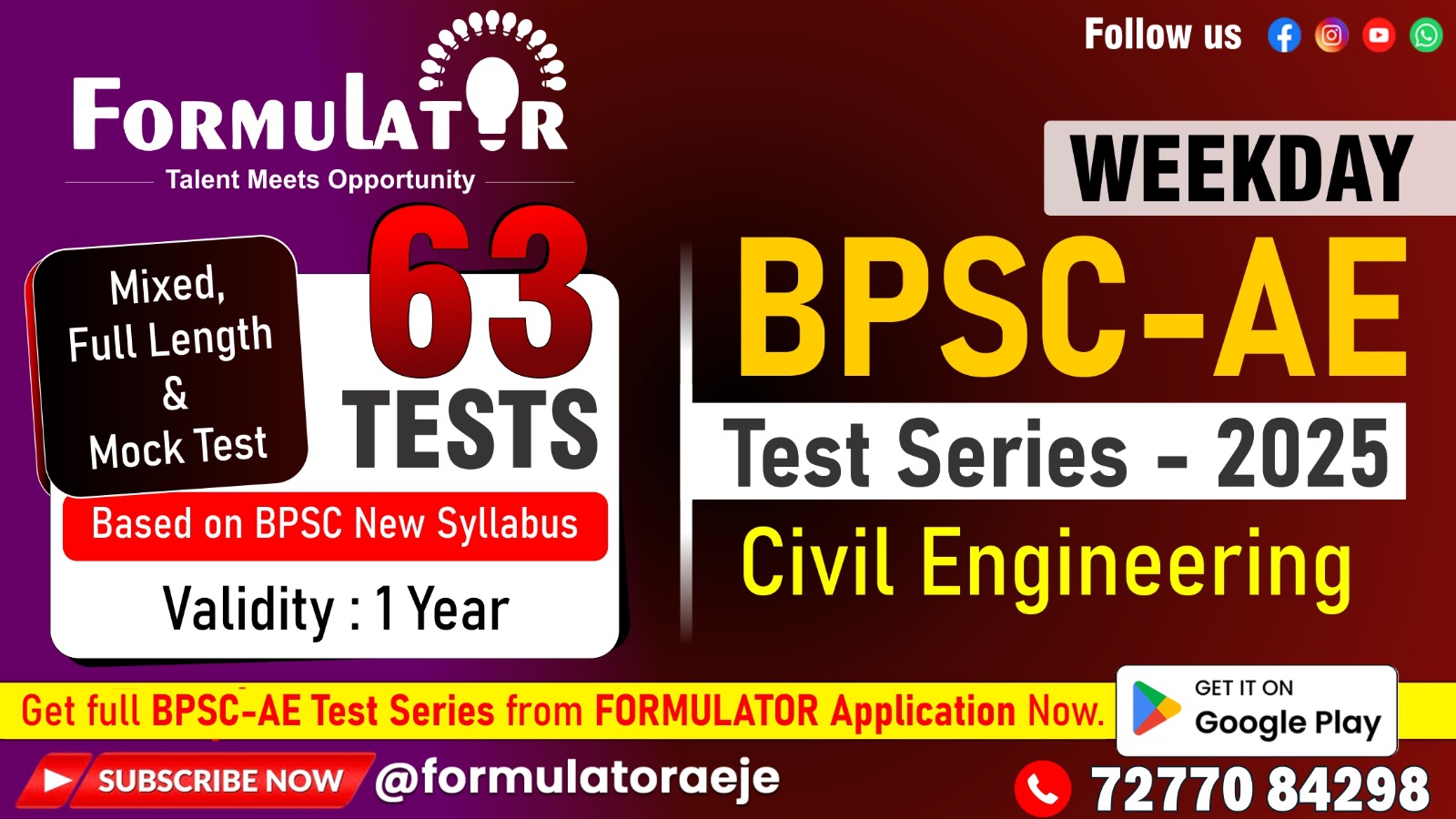 BPSC-AE Civil Full Length &; Mock (63 Tests)