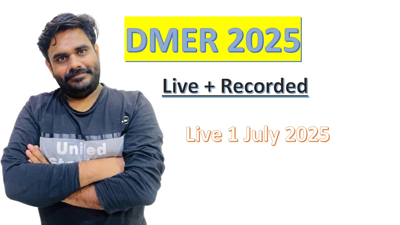 DMER PHARMACIST 2025 Maharashtra Live + Record ( Tech+ Non Tech)