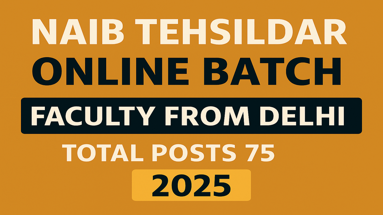 FRESH NAIB TEHSILDAR Online Batch