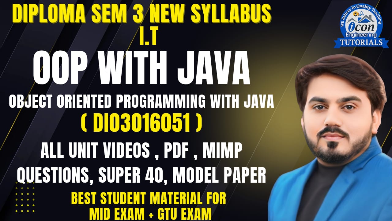 OOP WITH JAVA FOR SEM 3 IT