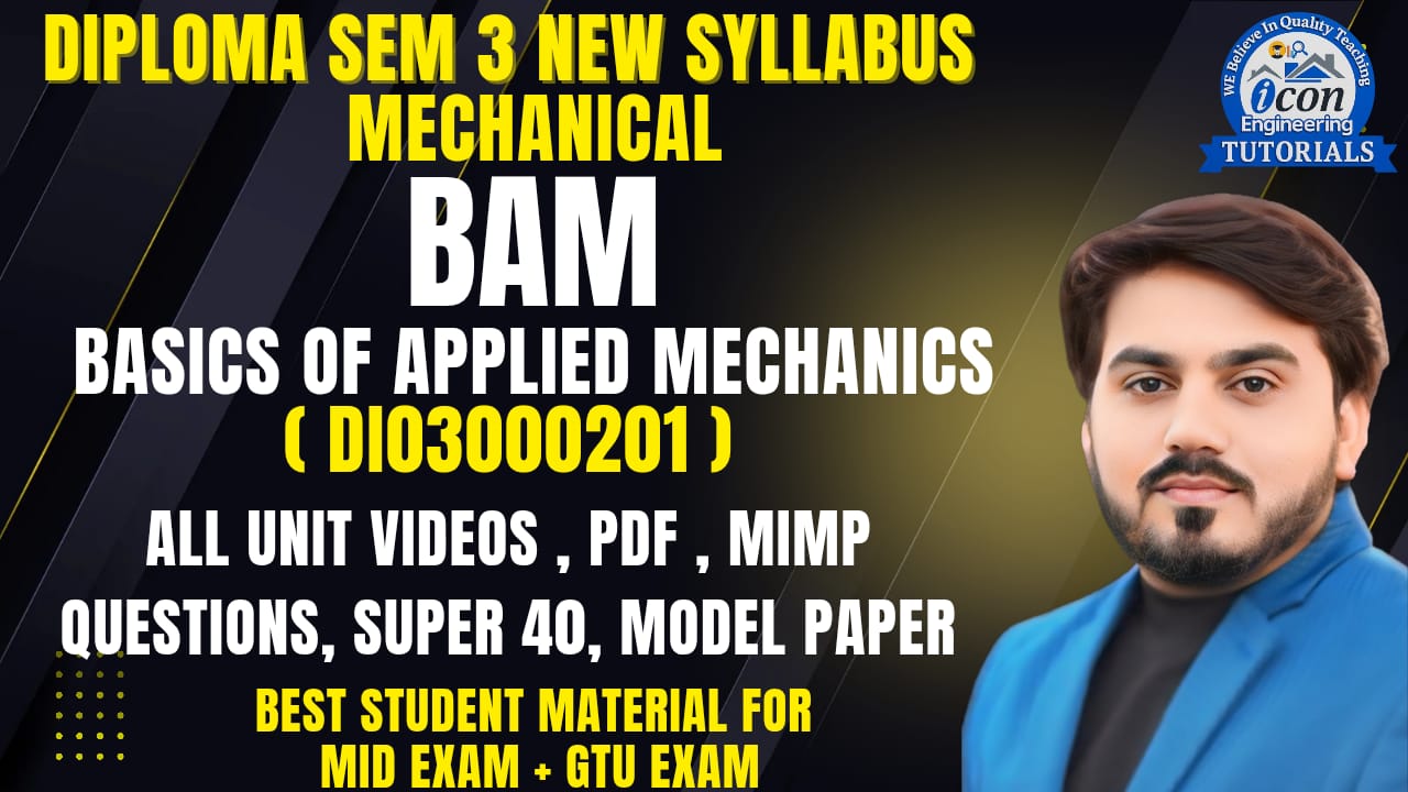 BASICS OF APPLIED MECHANICS FOR SEM 3 MECHANICAL