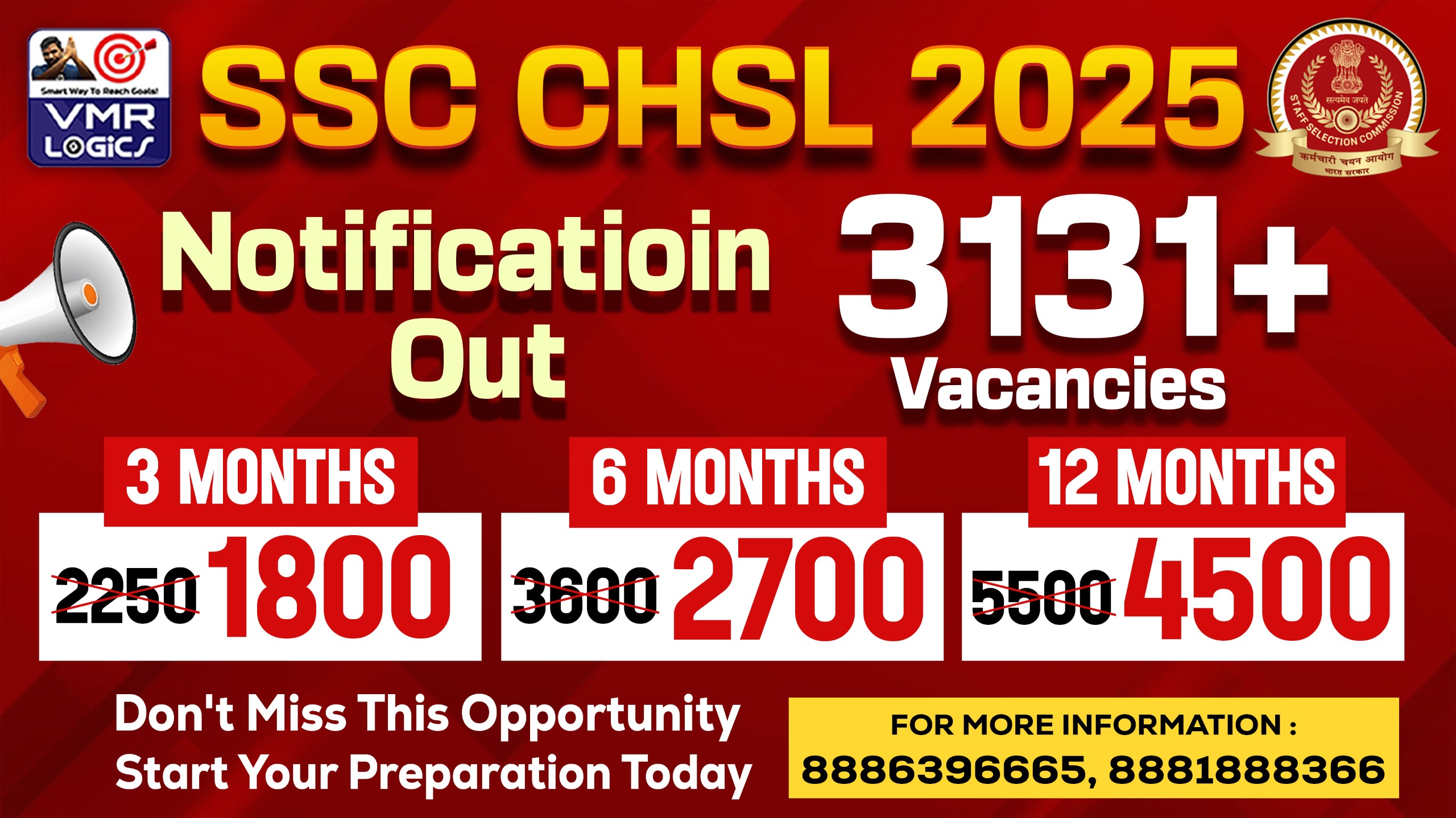 SSC CHSL 2025 FULL COURSE 3 MONTHS , 6 MONTHS ,12 MONTHS **