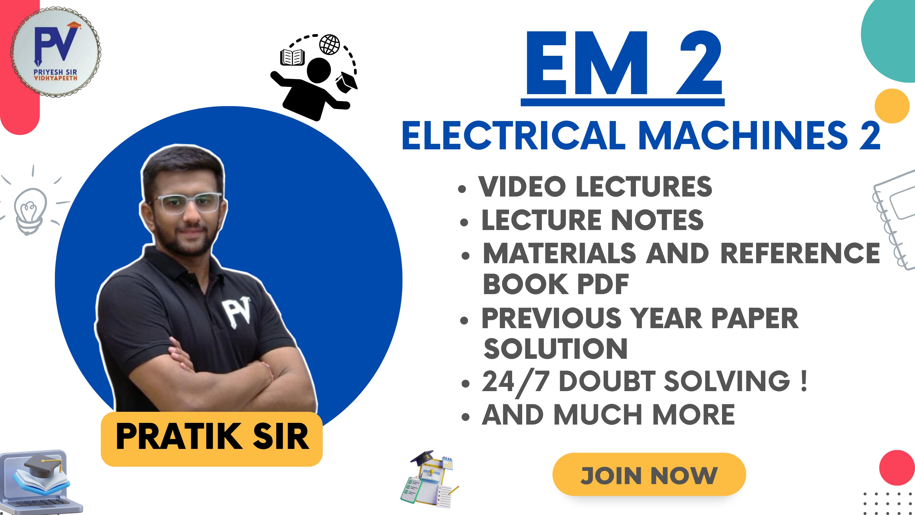 EM 2 [ELECTRICAL MACHINE 2] - VIDEO COURSE WITH MATERIAL