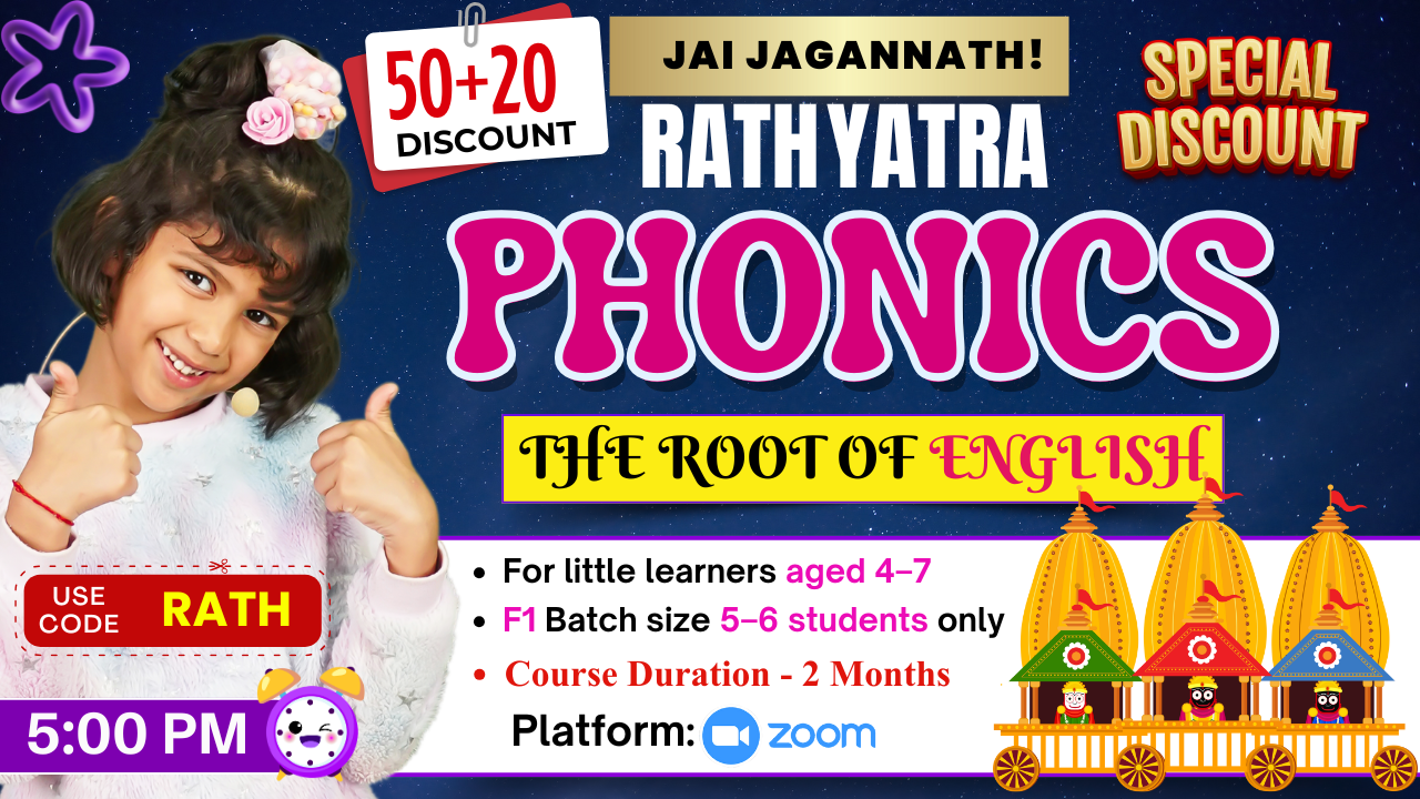  2-Month Phonetics Course on Zoom (P1 = 4-7 Year)