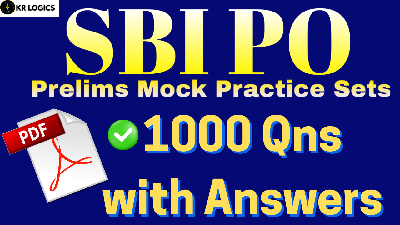 SBI PO PRELIMS MOCK PDF