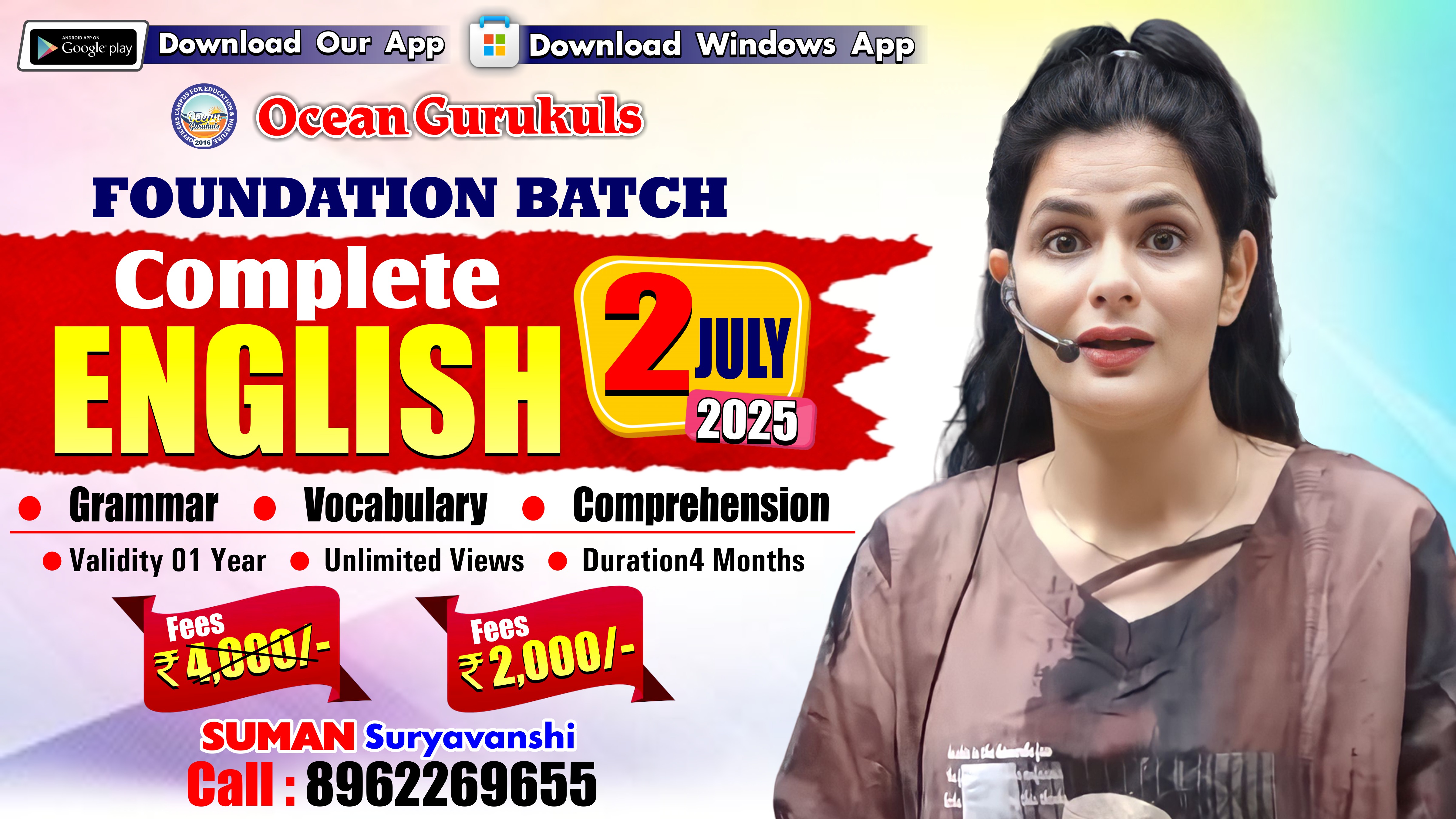 COMPLETE ENGLISH FOUNDATION Pdfs, Test Series, E book with Video solution (FROM 2nd July 2025)