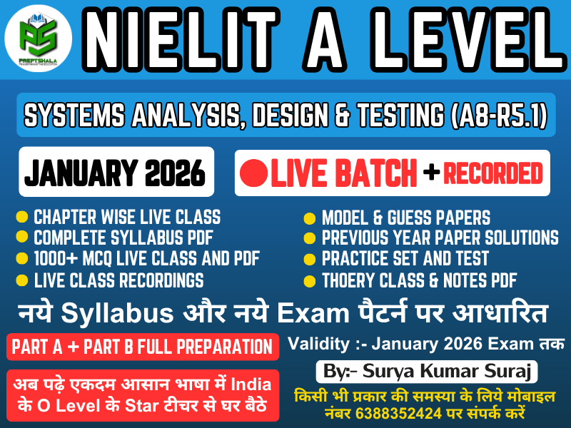 Systems Analysis, Design & Testing (A8-R5.1) January 2026