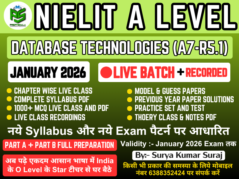 Database Technologies (A7-R5.1) January 2026