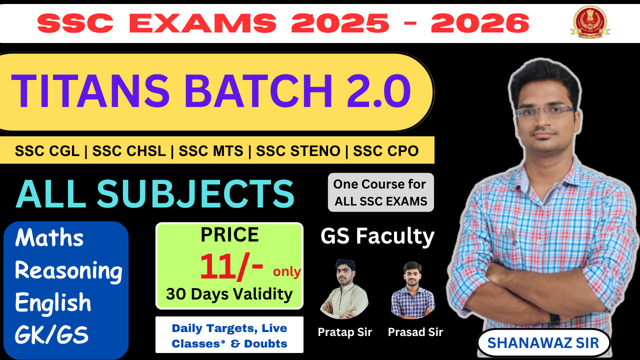 SSC Titans Batch 2.0 (30 days Validity)